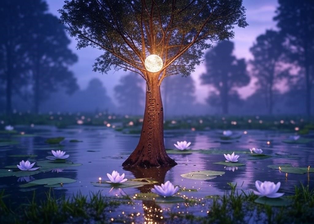 A person meditating in a peaceful setting